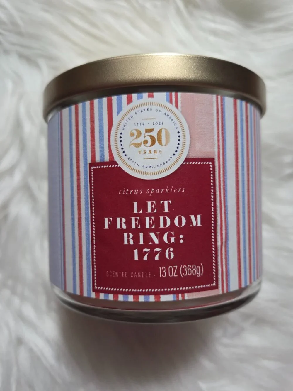 250 Anniversary Let Freedom Ring: 1776 Candle